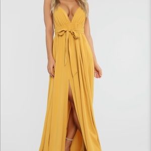 Mustard yellow maxi dress